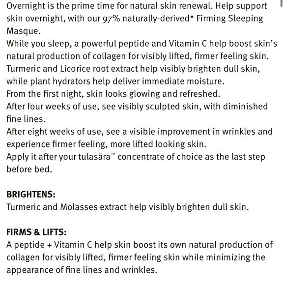 NIB AVEDA tulasara™ firming sleeping masque 50ml/1.7oz - Picture 2 of 10